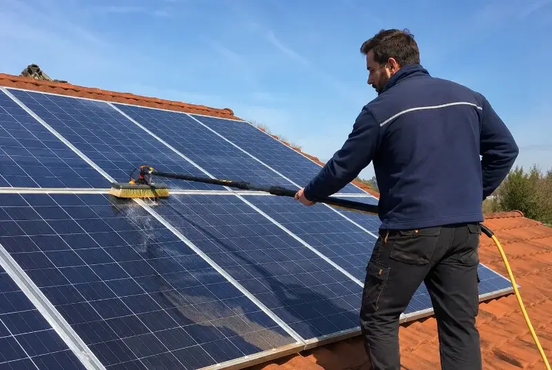 Nettoyage et entretien de panneaux solaires à Plessé